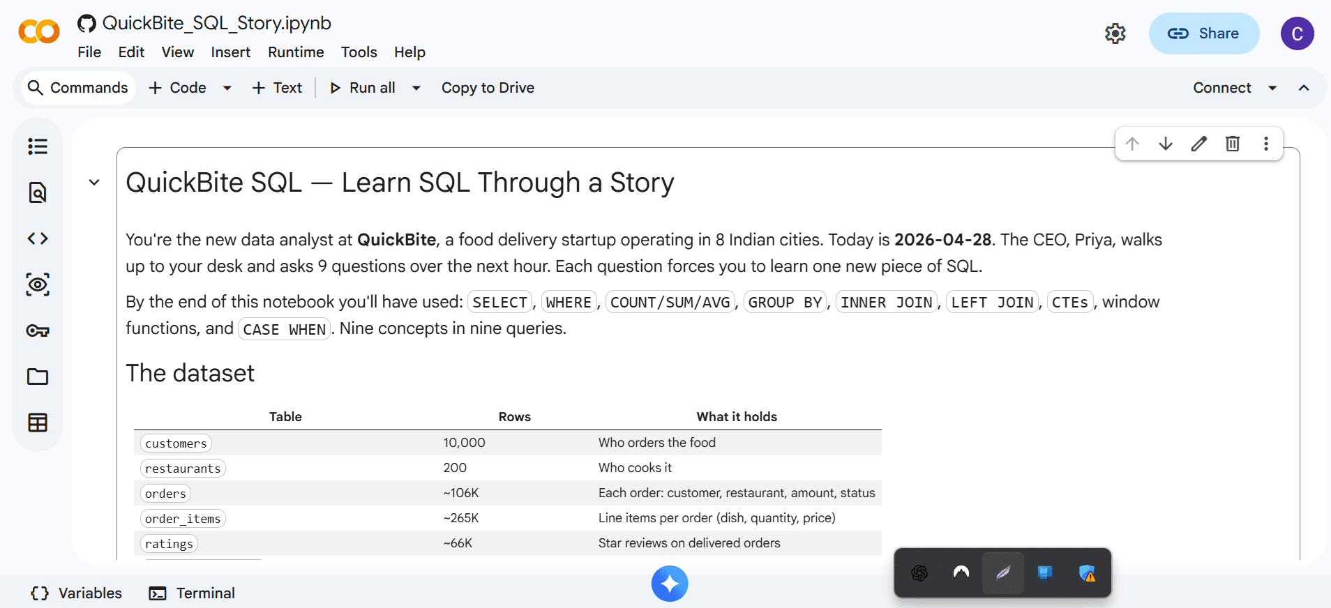 SQL Learning Through Story preview